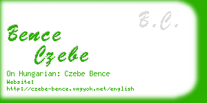 bence czebe business card